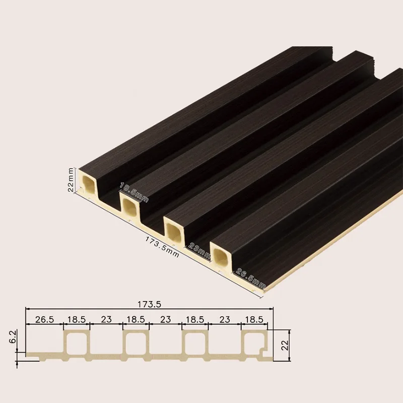 170 Dutý 4-mřížkový drážkovaný panel